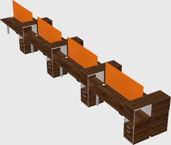 Shared electric desk + cabinet