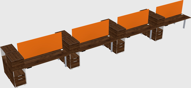 Shared electric desk + cabinet