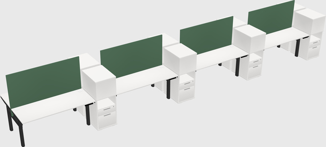 Shared electric desk + cabinet