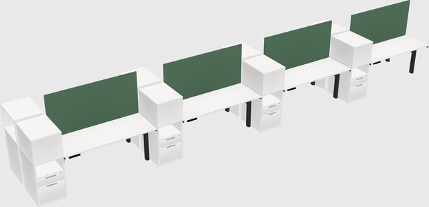 Shared electric desk + cabinet