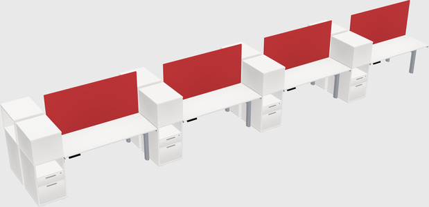 Shared electric desk + cabinet
