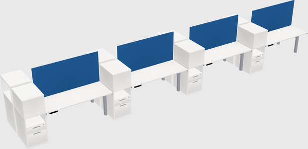 Shared electric desk + cabinet