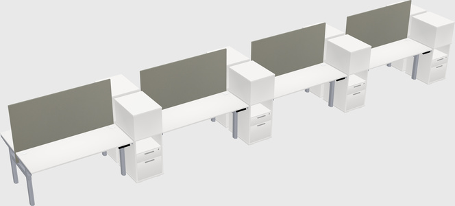 Shared electric desk + cabinet