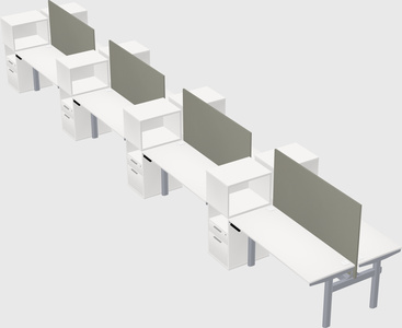 Shared electric desk + cabinet