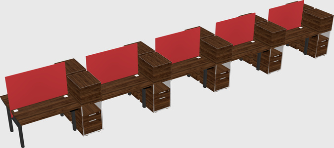 Shared electric desk + cabinet