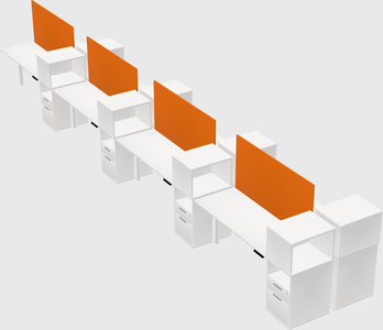 Shared electric desk + cabinet