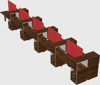 Shared electric desk + cabinet