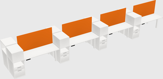 Shared electric desk + cabinet