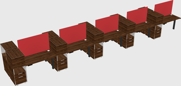 Shared electric desk + cabinet