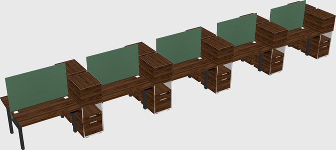 Shared electric desk + cabinet