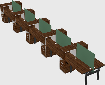 Shared electric desk + cabinet