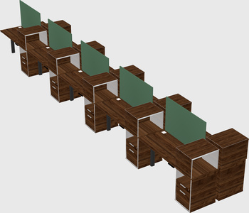 Shared electric desk + cabinet