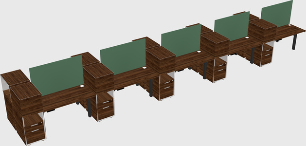 Shared electric desk + cabinet