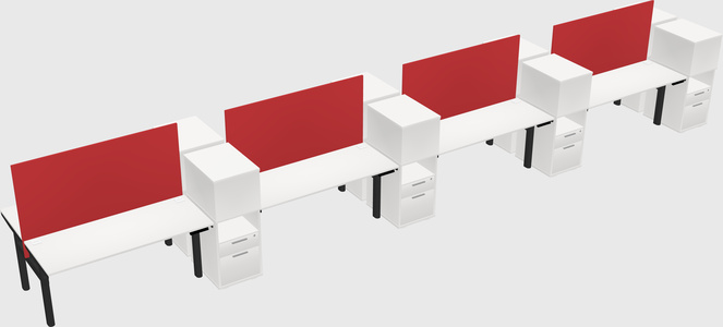 Shared electric desk + cabinet