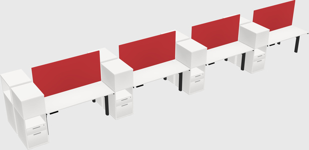 Shared electric desk + cabinet