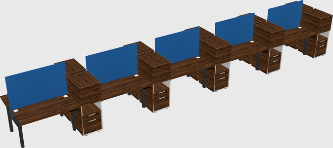 Shared electric desk + cabinet