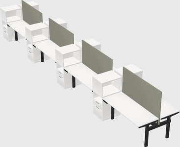Shared electric desk + cabinet