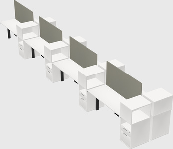 Shared electric desk + cabinet