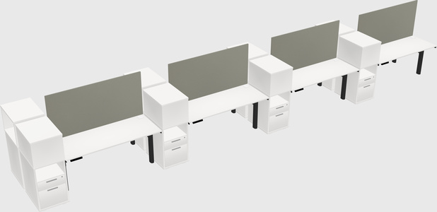 Shared electric desk + cabinet