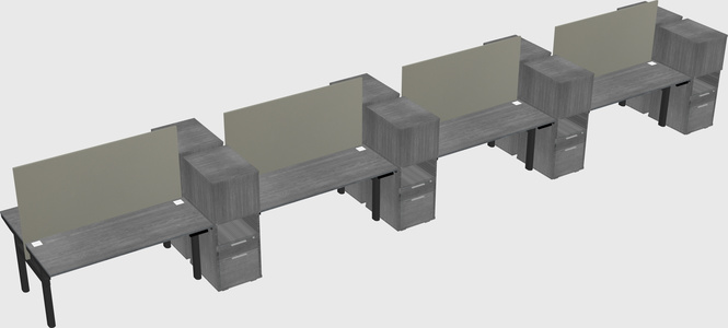Shared electric desk + cabinet