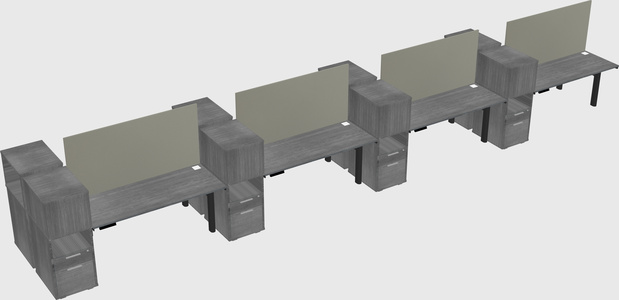 Shared electric desk + cabinet