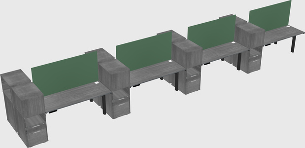 Shared electric desk + cabinet