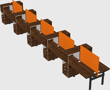 Shared electric desk + cabinet