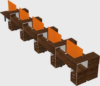 Shared electric desk + cabinet