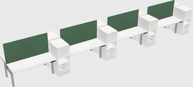 Shared electric desk + cabinet