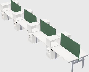 Shared electric desk + cabinet