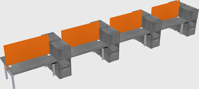 Shared electric desk + cabinet