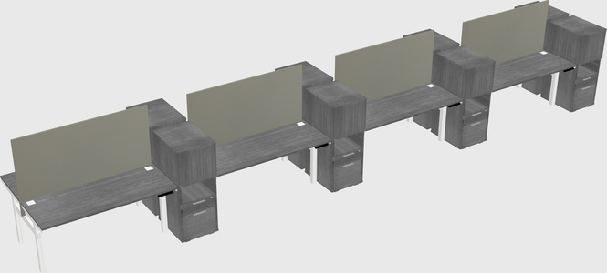 Shared electric desk + cabinet