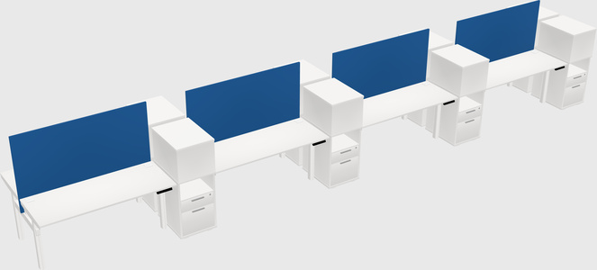 Shared electric desk + cabinet