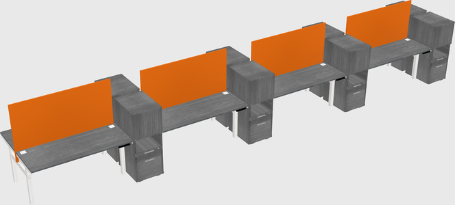 Shared electric desk + cabinet