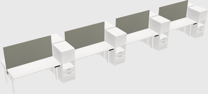 Shared electric desk + cabinet