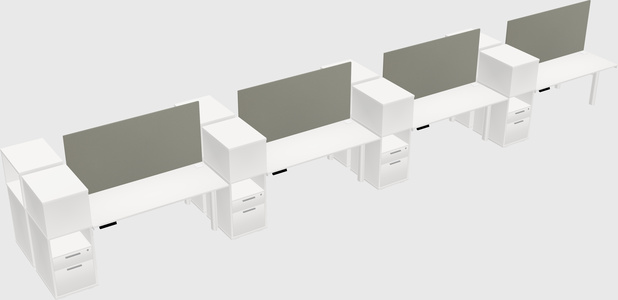 Shared electric desk + cabinet