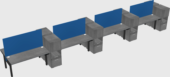 Shared electric desk + cabinet