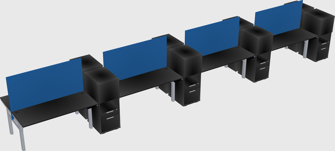 Shared electric desk + cabinet