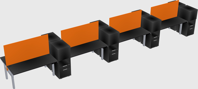 Shared electric desk + cabinet