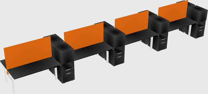 Shared electric desk + cabinet
