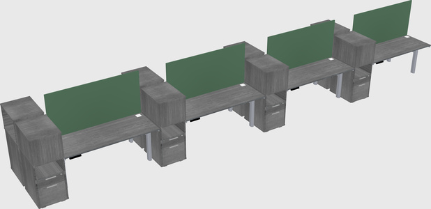 Shared electric desk + cabinet