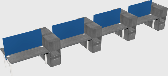 Shared electric desk + cabinet
