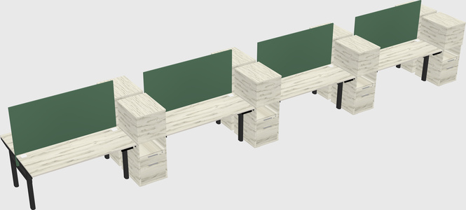 Shared electric desk + cabinet