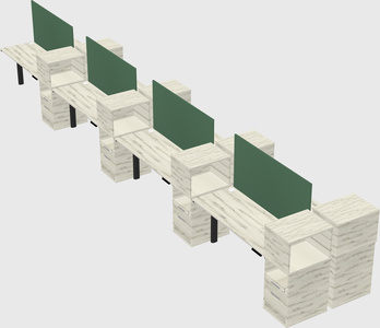 Shared electric desk + cabinet