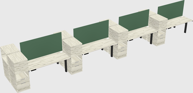 Shared electric desk + cabinet