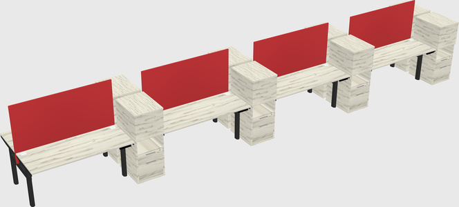 Shared electric desk + cabinet