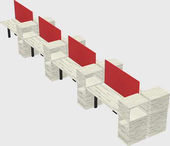 Shared electric desk + cabinet