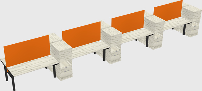 Shared electric desk + cabinet