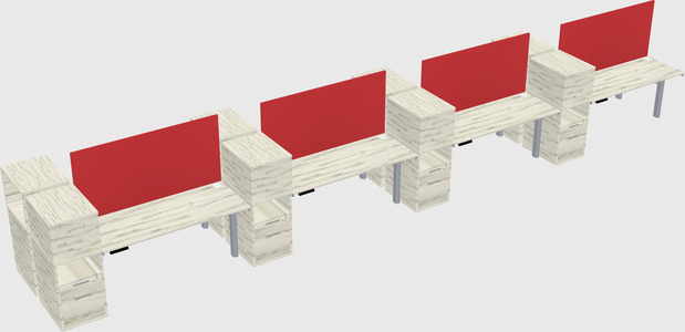 Shared electric desk + cabinet