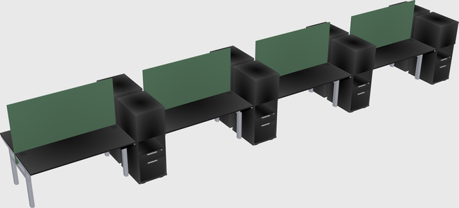 Shared electric desk + cabinet